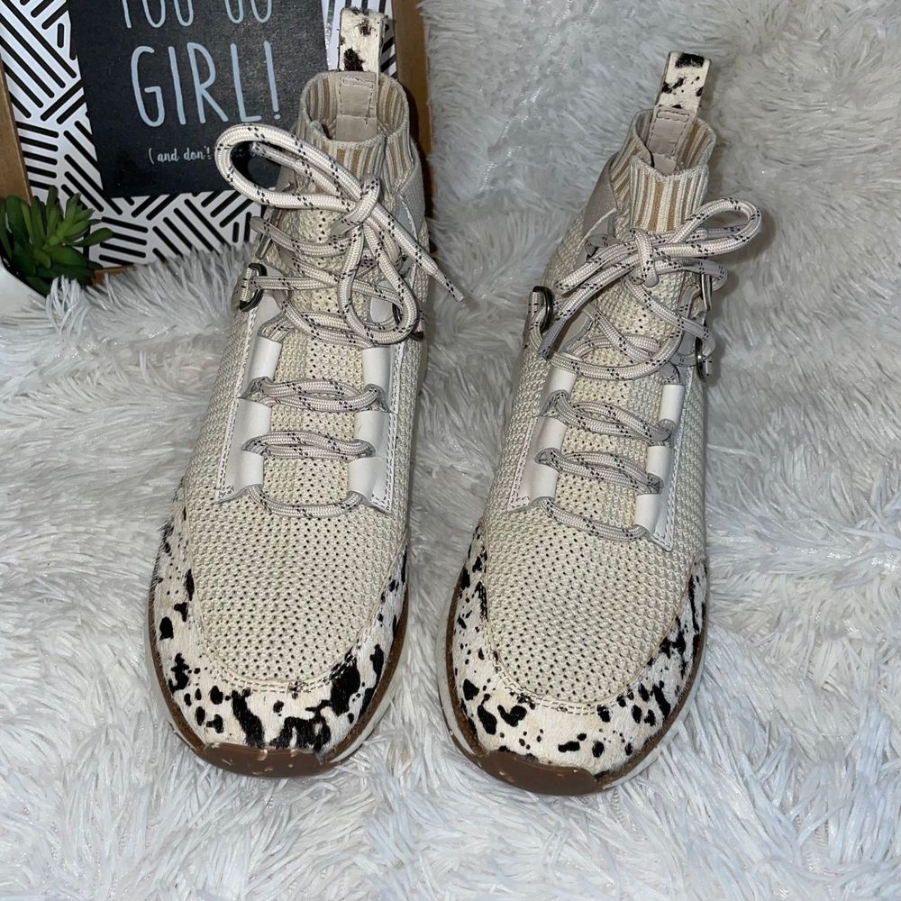 OTBT Hybrid High Top Platform women’s Sneaker size 6.5 shoes animal print lace- - Picture 6 of 10